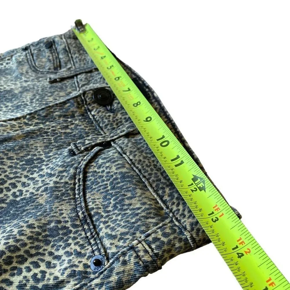 HUDSON Cheetah Print Nico Super Skinny Mid-rise Jeans